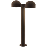 REALS 22" LED Double Bollard with Dome Cap and Plate Lens