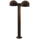 REALS 22" LED Double Bollard with Dome Cap and Plate Lens