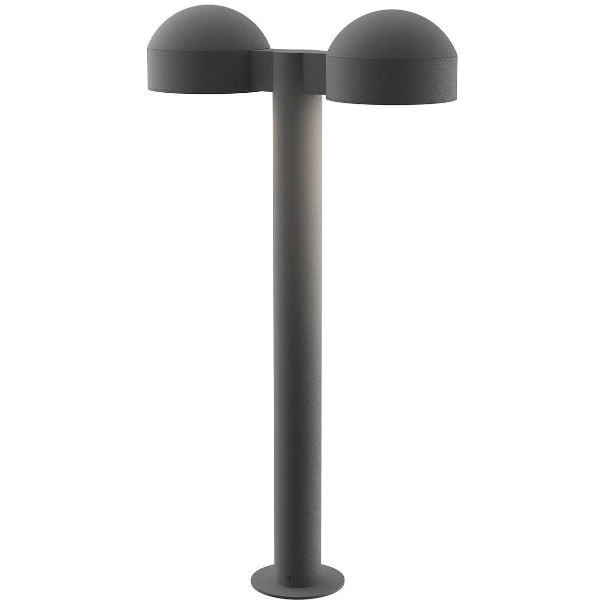 REALS 22" LED Double Bollard with Dome Cap and Plate Lens