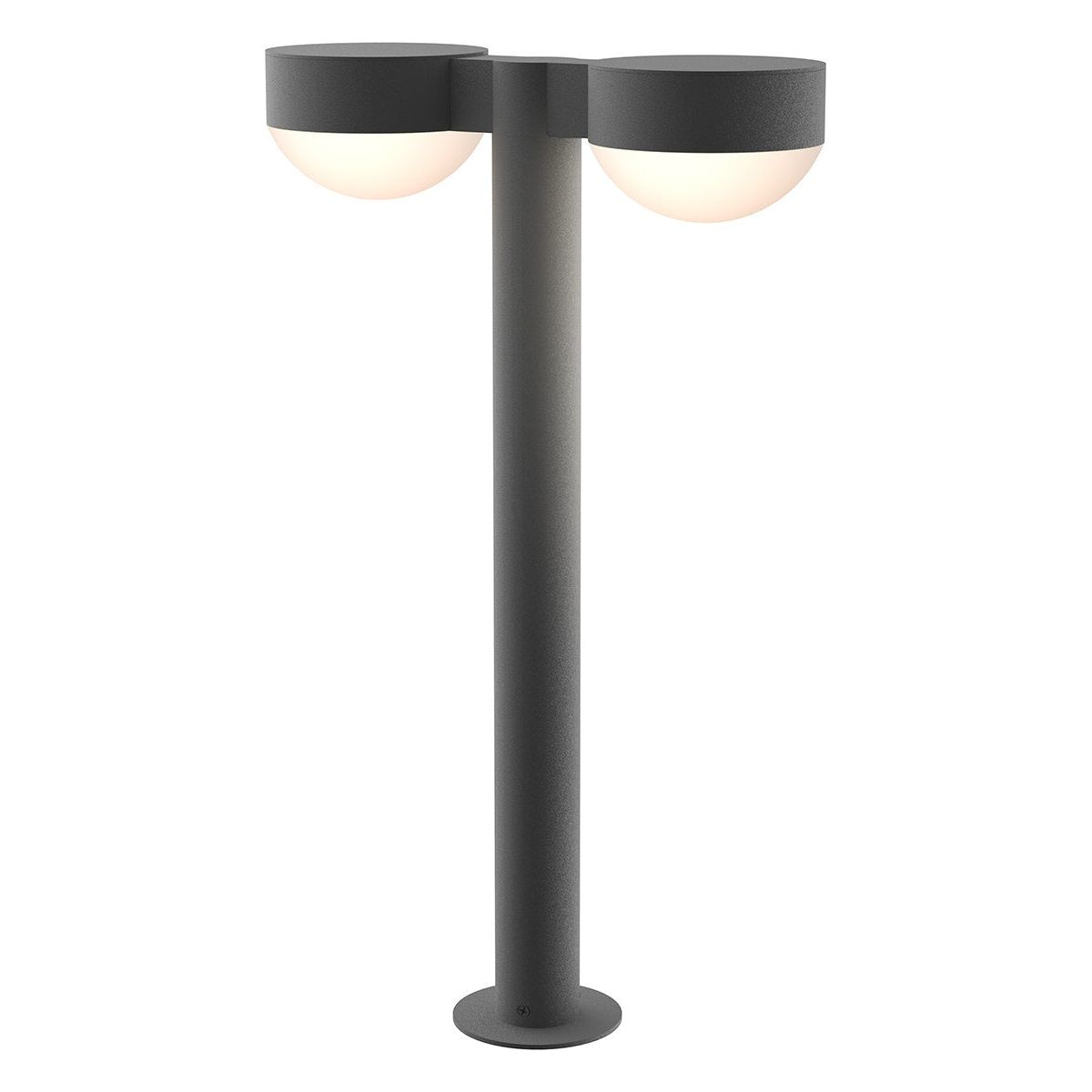 REALS 22" LED Double Bollard with Plate Cap and Dome Lens