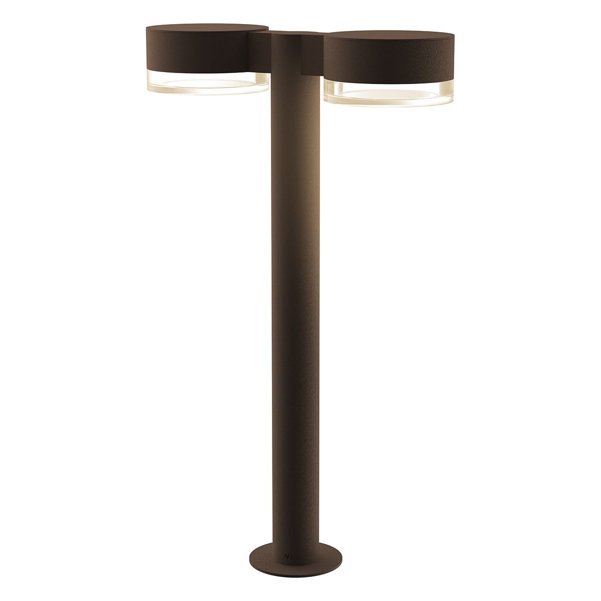REALS 22" LED Double Bollard with Plate Cap and Cylinder Lens
