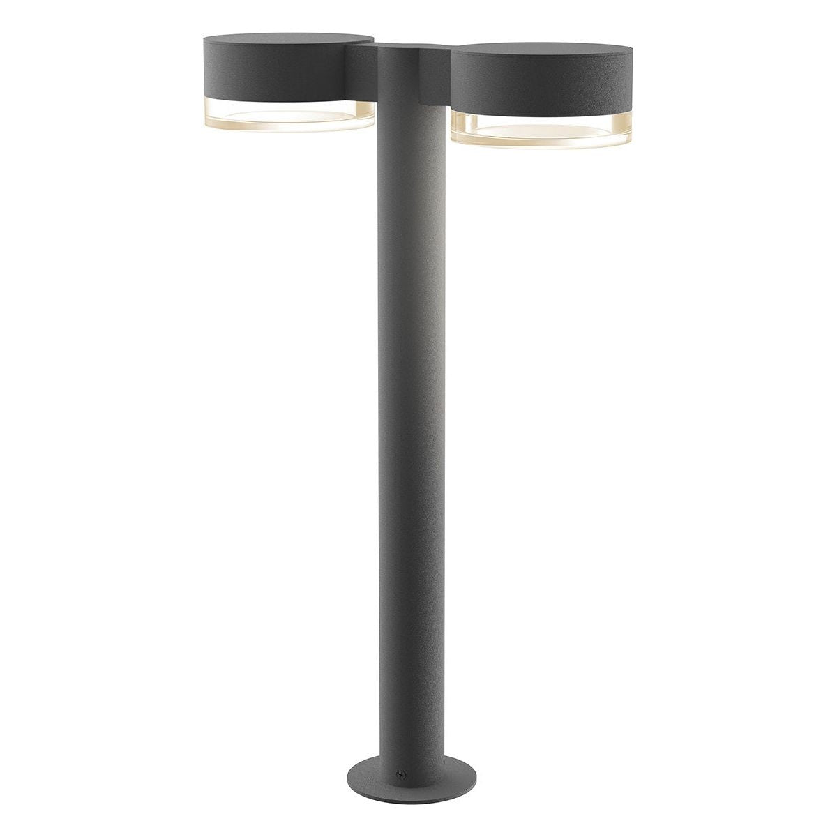 REALS 22" LED Double Bollard with Plate Cap and Cylinder Lens