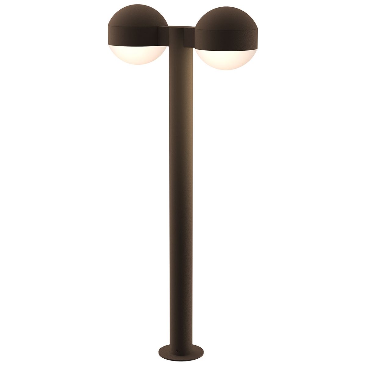 REALS 28" LED Double Bollard with Dome Cap and Dome Lens