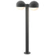 REALS 28" LED Double Bollard with Dome Cap and Dome Lens