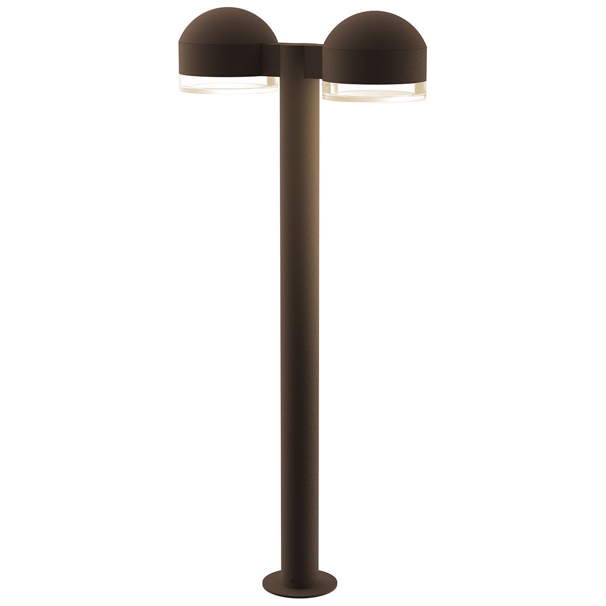 REALS 28" LED Double Bollard with Dome Cap and Cylinder Lens