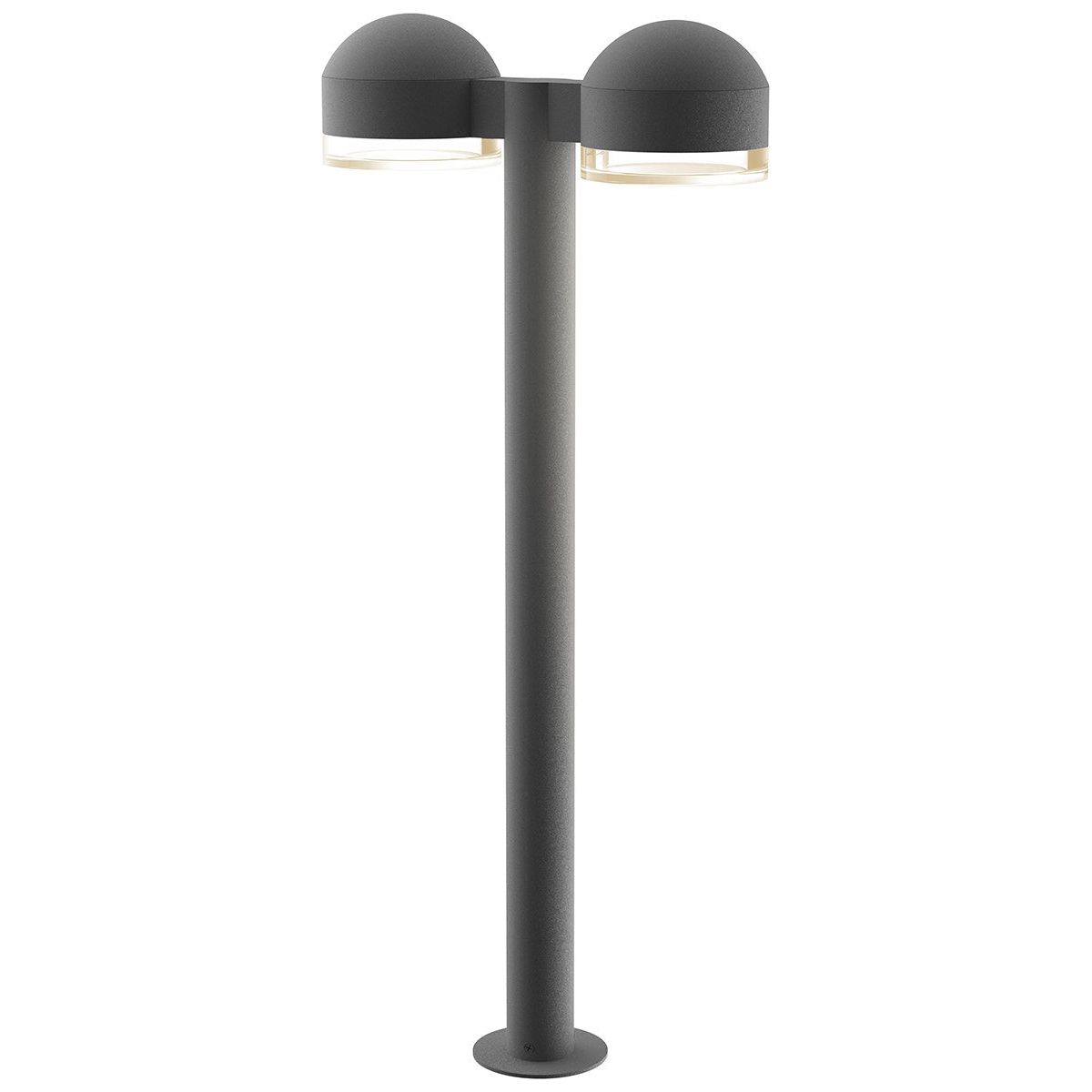 REALS 28" LED Double Bollard with Dome Cap and Cylinder Lens
