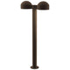 REALS 28" LED Double Bollard with Dome Cap and Plate Lens