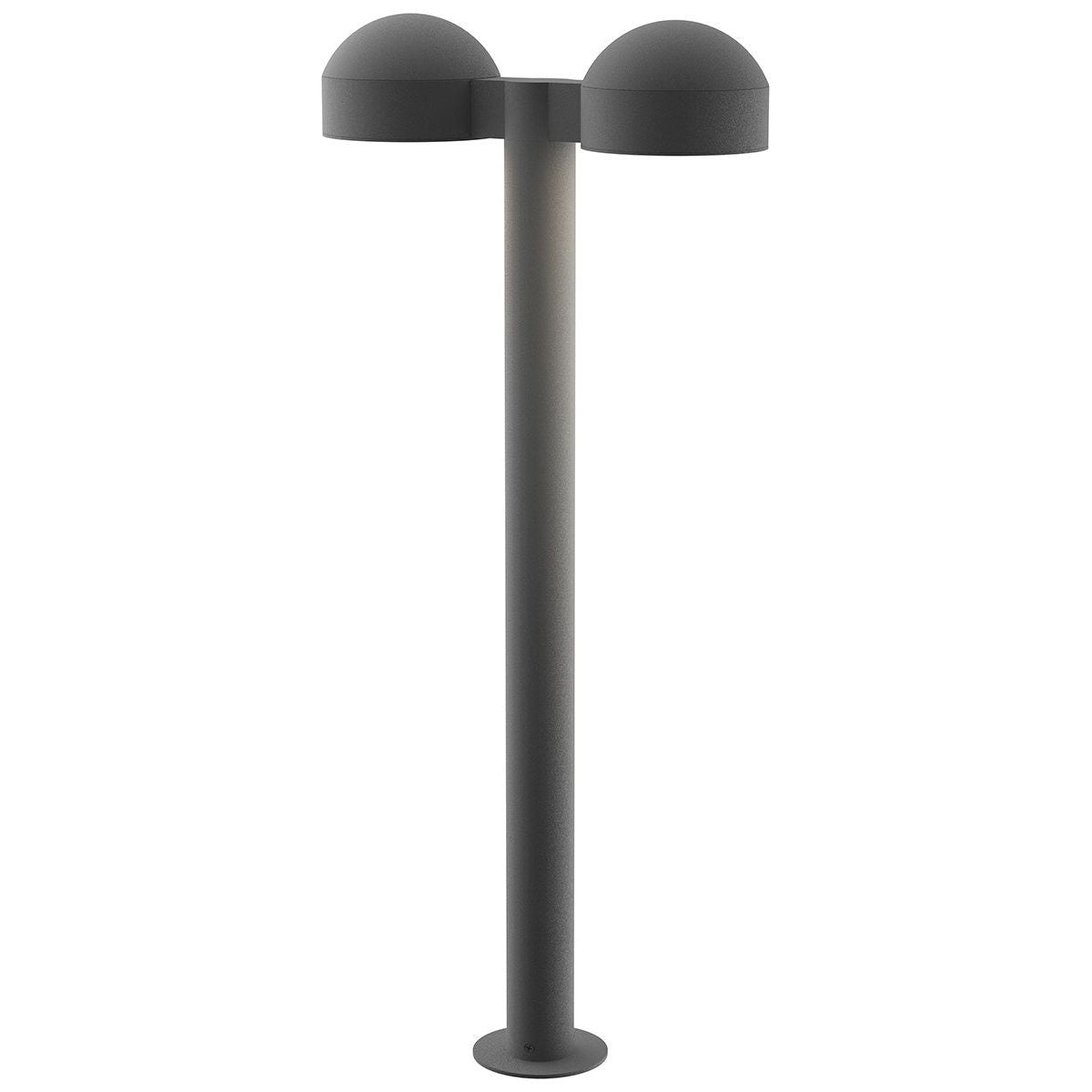 REALS 28" LED Double Bollard with Dome Cap and Plate Lens