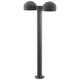 REALS 28" LED Double Bollard with Dome Cap and Plate Lens