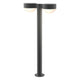 REALS 28" LED Double Bollard with Plate Cap and Dome Lens