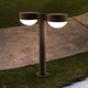 REALS 28" LED Double Bollard with Plate Cap and Cylinder Lens