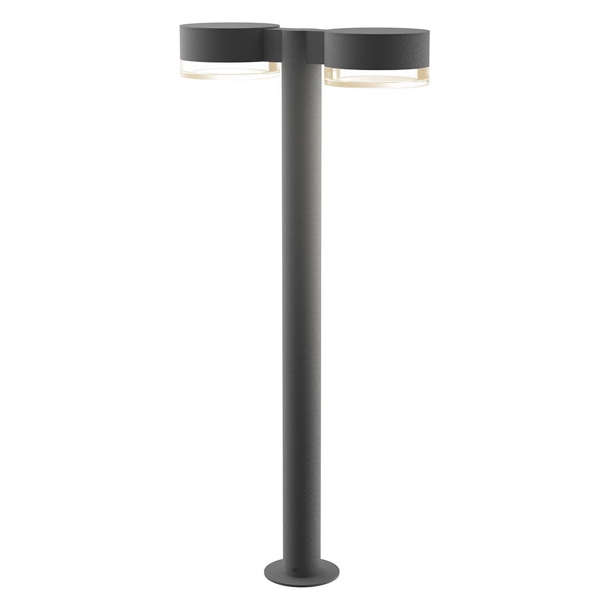 REALS 28" LED Double Bollard with Plate Cap and Cylinder Lens