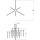 Suspenders 48" 4-Tier Tri-Bar with Crystal Ladder Light Luminaires