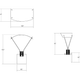 Suspenders Standard Single Sconce with Bar-Mounted Single Cylinder with Parachute Reflector