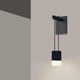 Suspenders Mini Single Sconce with Suspended Cylinder with Glass Drum Diffuser