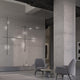 Suspenders 4-Bar Wall Mount with Mezzaluna Luminaires