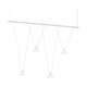 Suspenders 48" 1-Tier Linear with Etched Glass Cone Luminaires