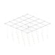 Suspenders 8' Square Gridscape with Monoline Domed Ball Pendants