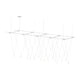 Suspenders 96" x 24" Gridscape with 32" V-Line Etched Cylinder Luminaires