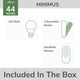 Minimus Low Profile Fan with LED Light 44"