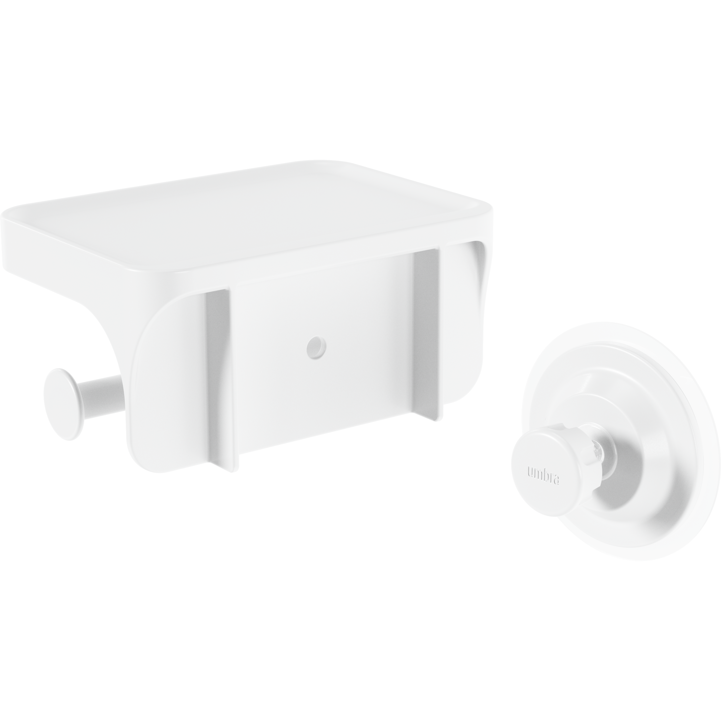 Flex Adhesive Toilet Paper Holder & Shelf