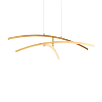 36" 3 Curved Branch Pendant
