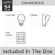 Commodus Fan with LED Light 54"