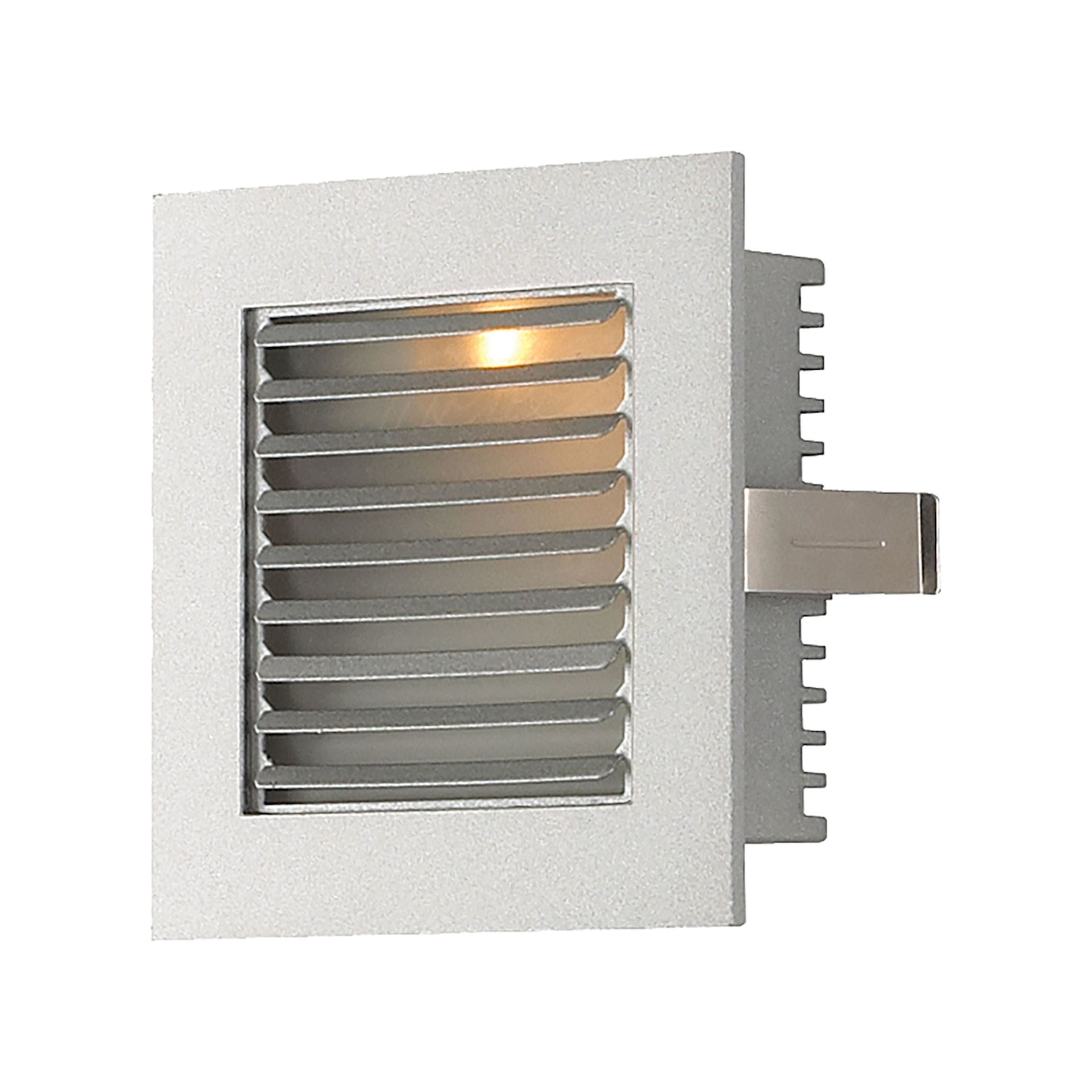 Step Light - Wall Recessed, New Construction (LED) with Lamp - Louvered
