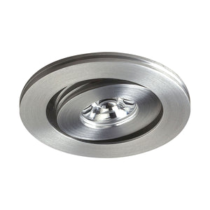 LED Saucer Adjust Smooth with Source. 38 degree beam Brushed Aluminu