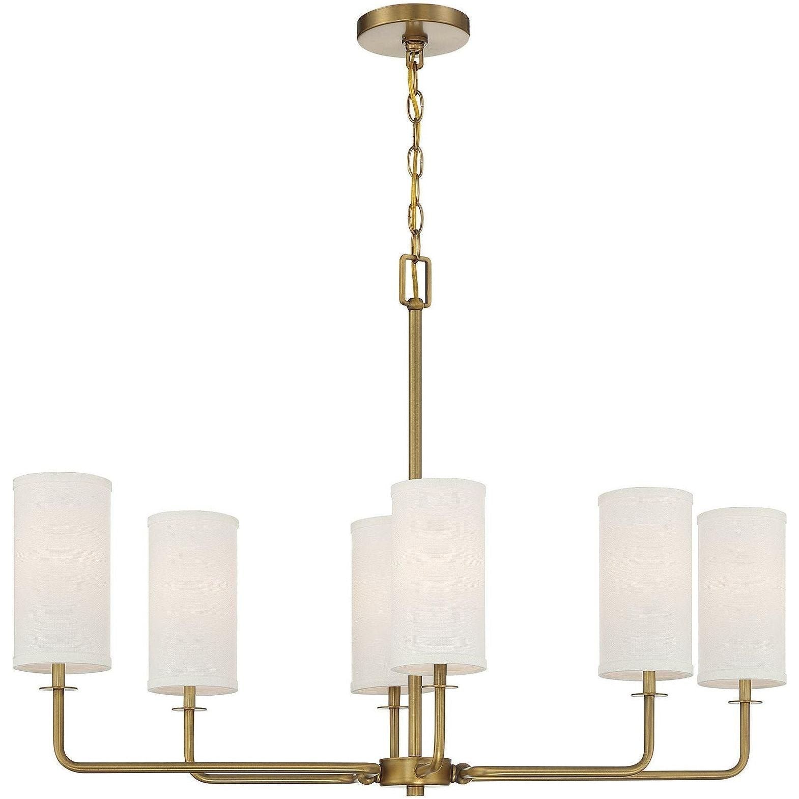 Savoy House - Powell 6-Light Linear Chandelier - Lights Canada