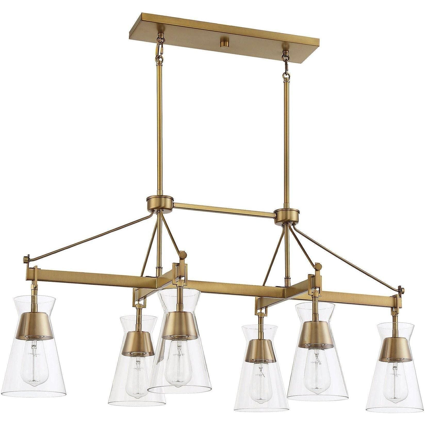 Savoy House - Lakewood 6-Light Linear Chandelier - Lights Canada