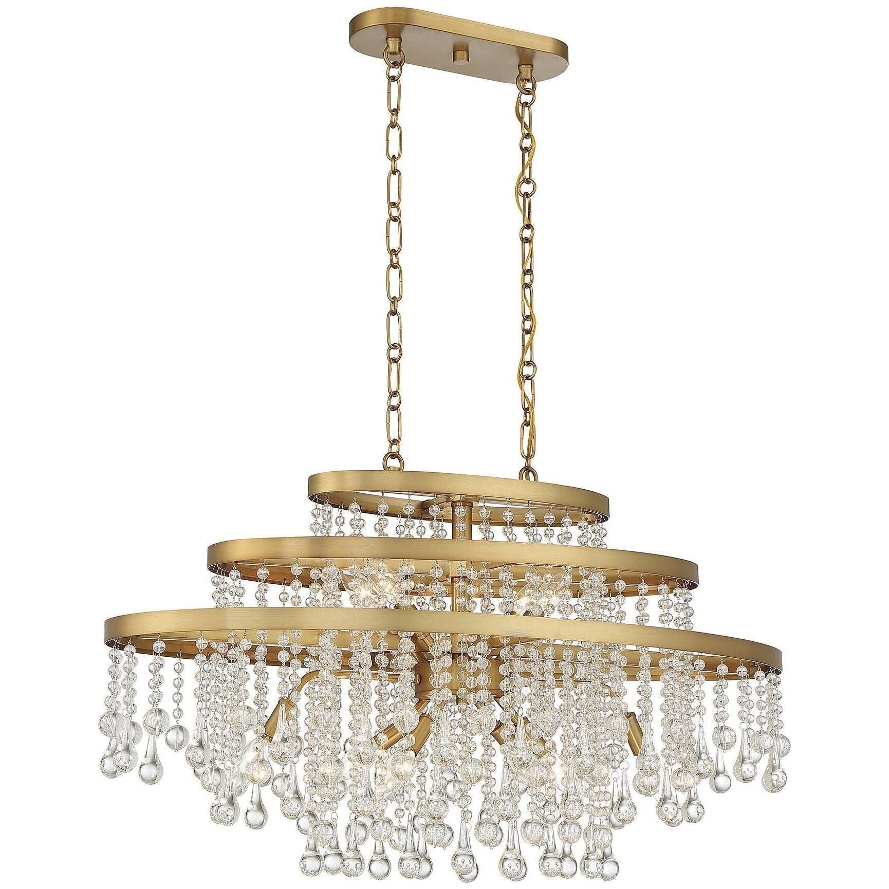 Savoy House - Luna 10-Light Oval Chandelier - Lights Canada