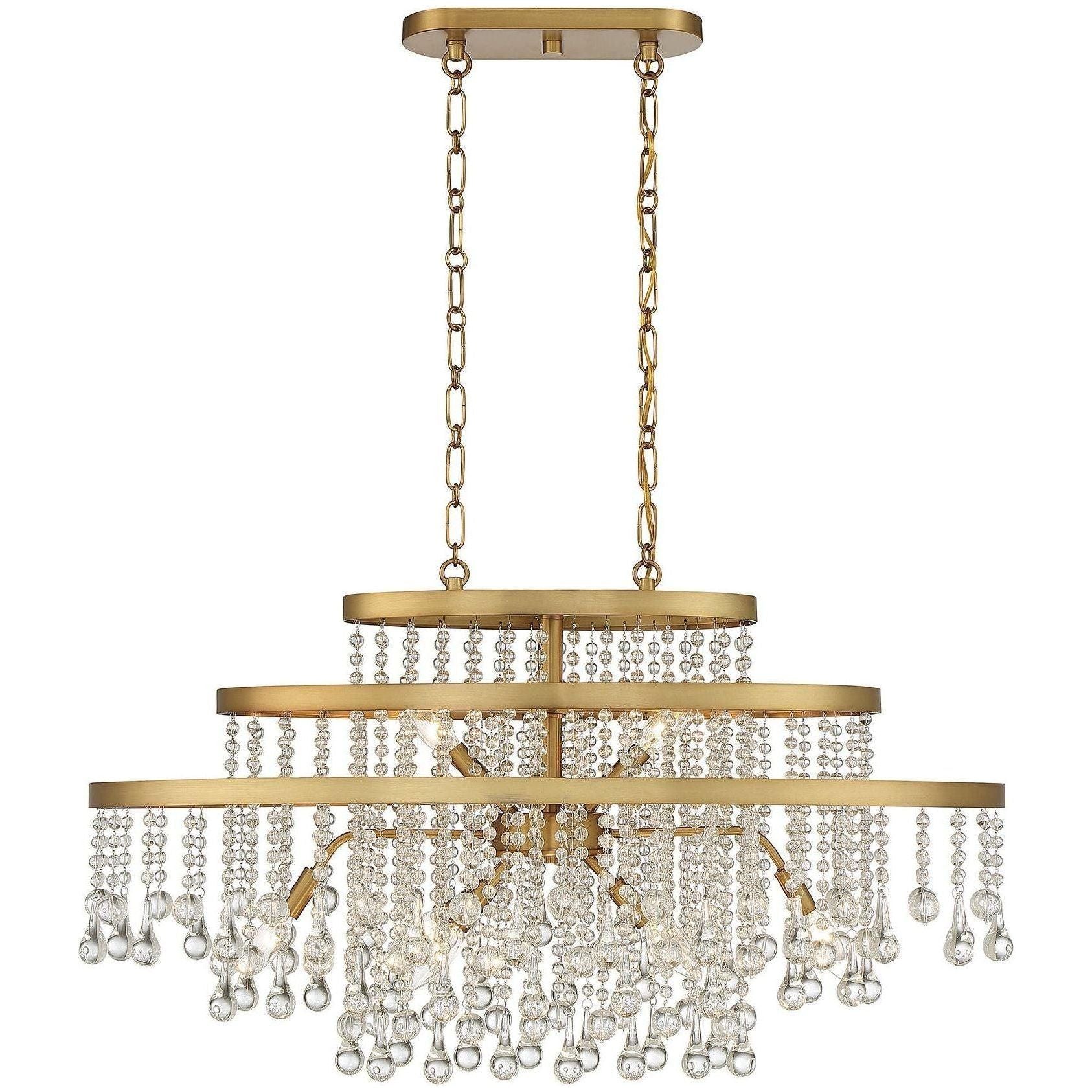 Savoy House - Luna 10-Light Oval Chandelier - Lights Canada