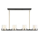 Savoy House - Eaton 4-Light Linear Chandelier - Lights Canada