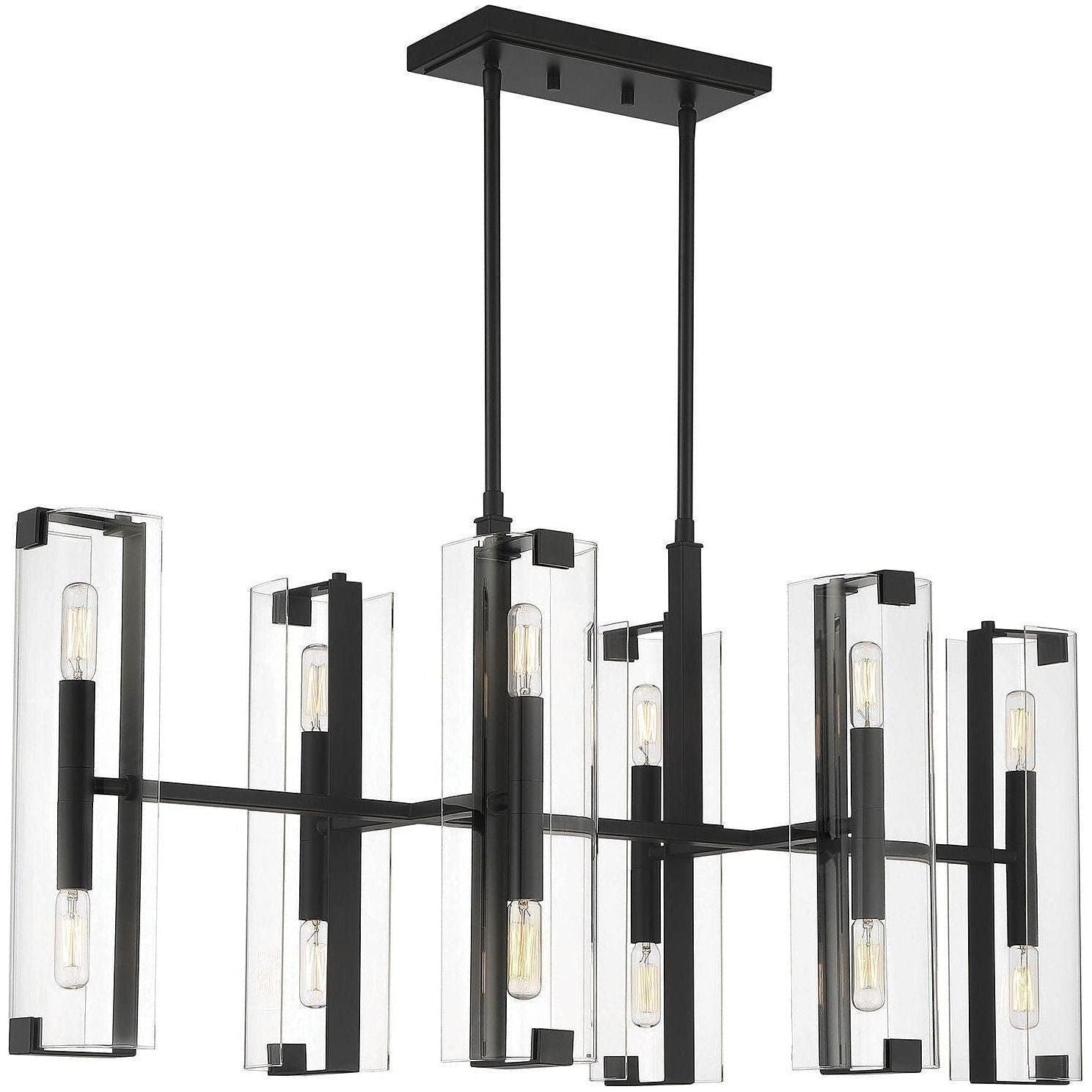 Savoy House - Winfield 12-Light Linear Chandelier - Lights Canada
