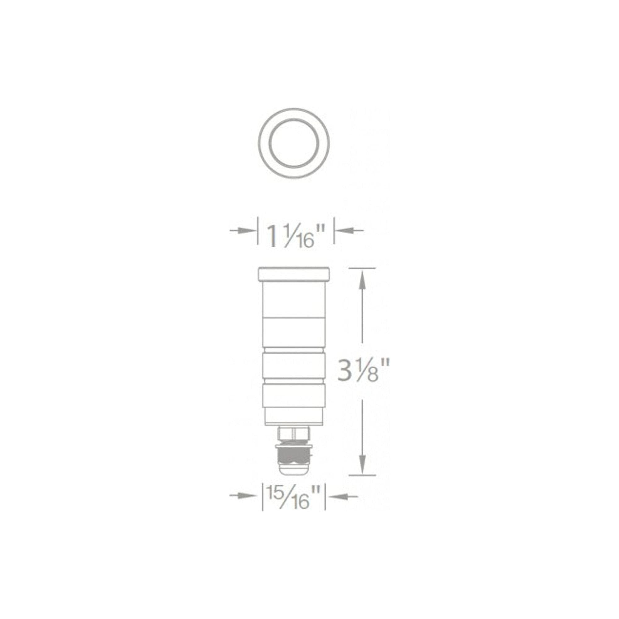WAC Lighting - LED 1" 12V Round Low-Profile Top Inground Indicator Light - Lights Canada