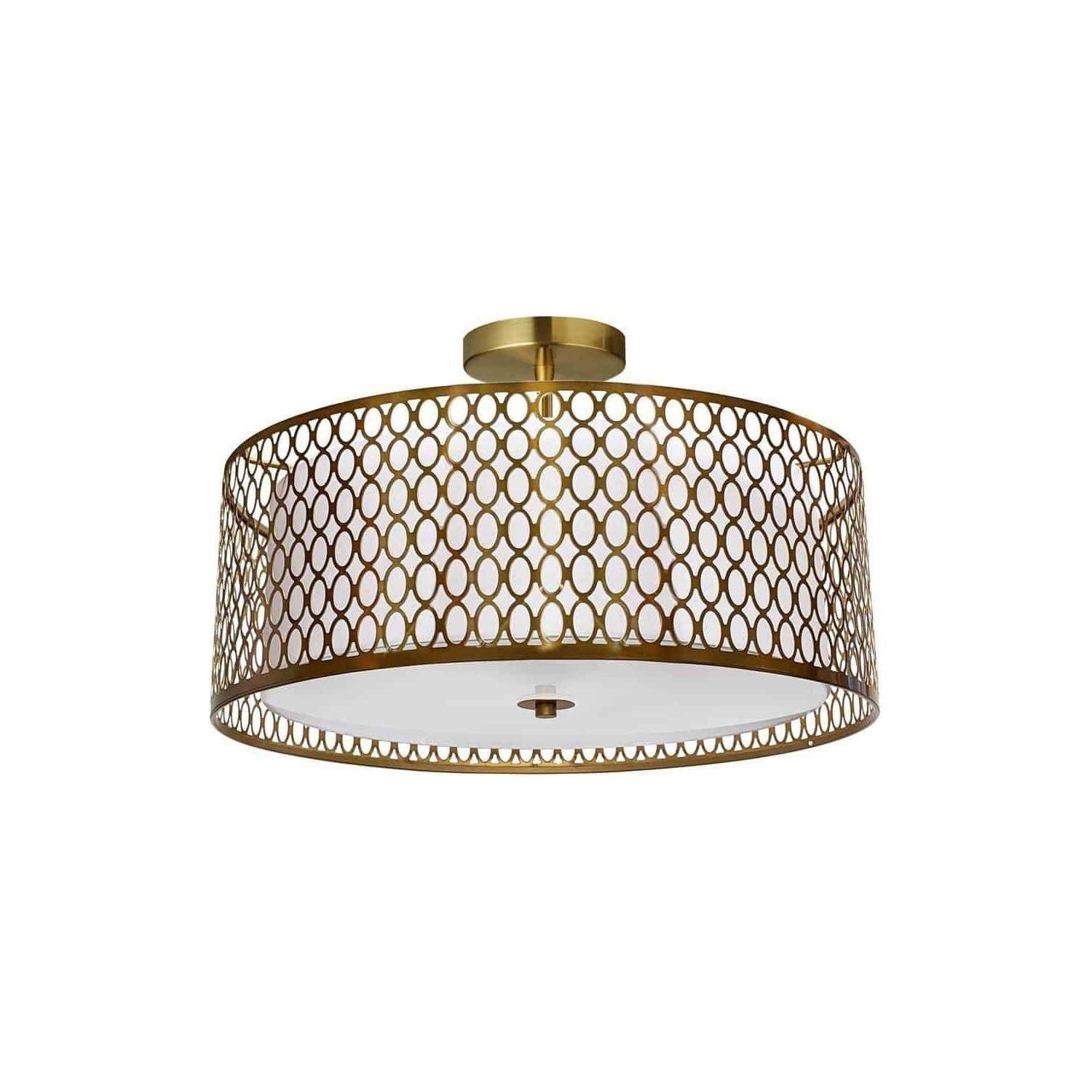 Dainolite - Kordan 3 Light 17 Inch Semi-Flush Mount - Lights Canada