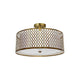Dainolite - Kordan 3 Light 17 Inch Semi-Flush Mount - Lights Canada