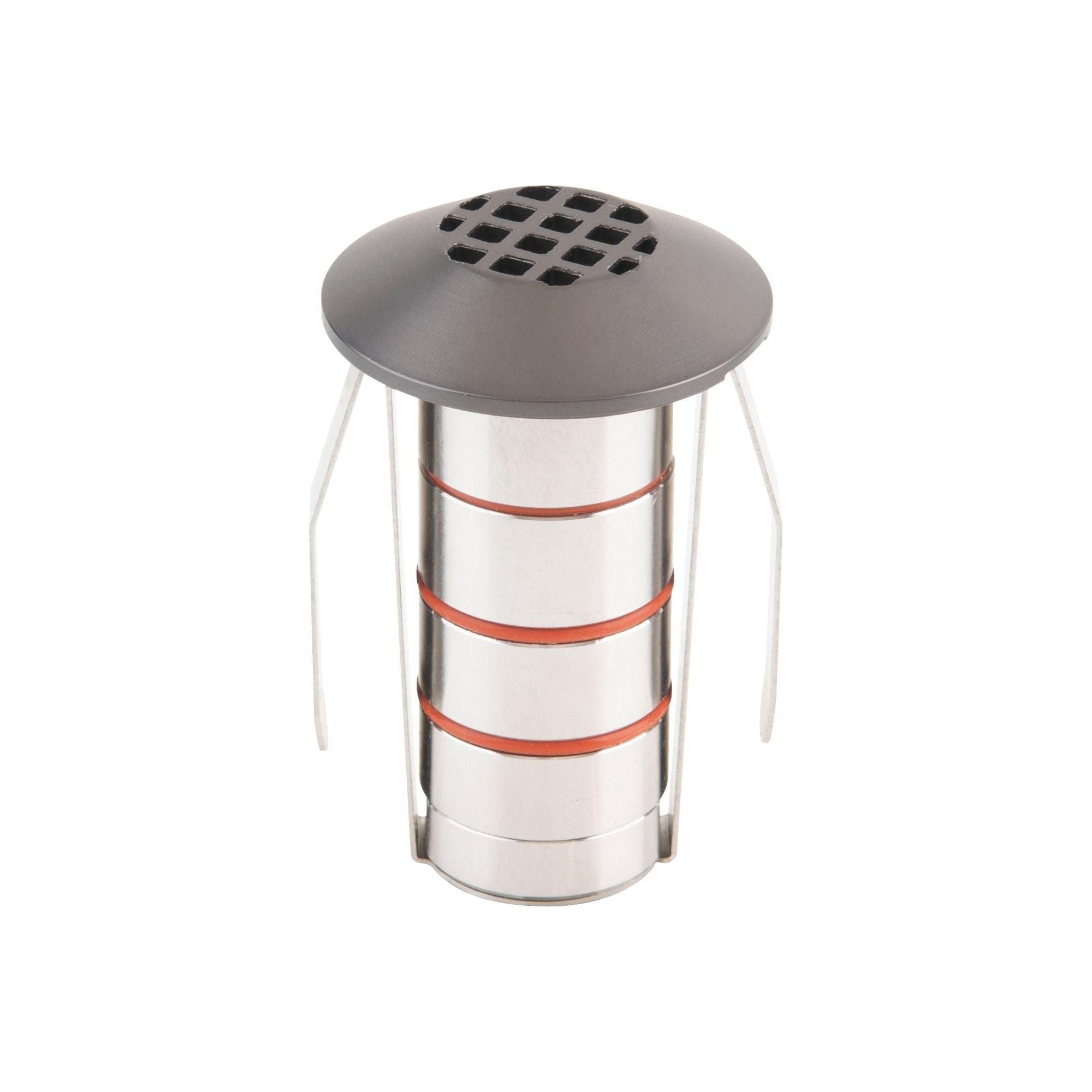 WAC Lighting - LED 1" 12V Round Beveled Top Inground Indicator Light with Hex Louver - Lights Canada
