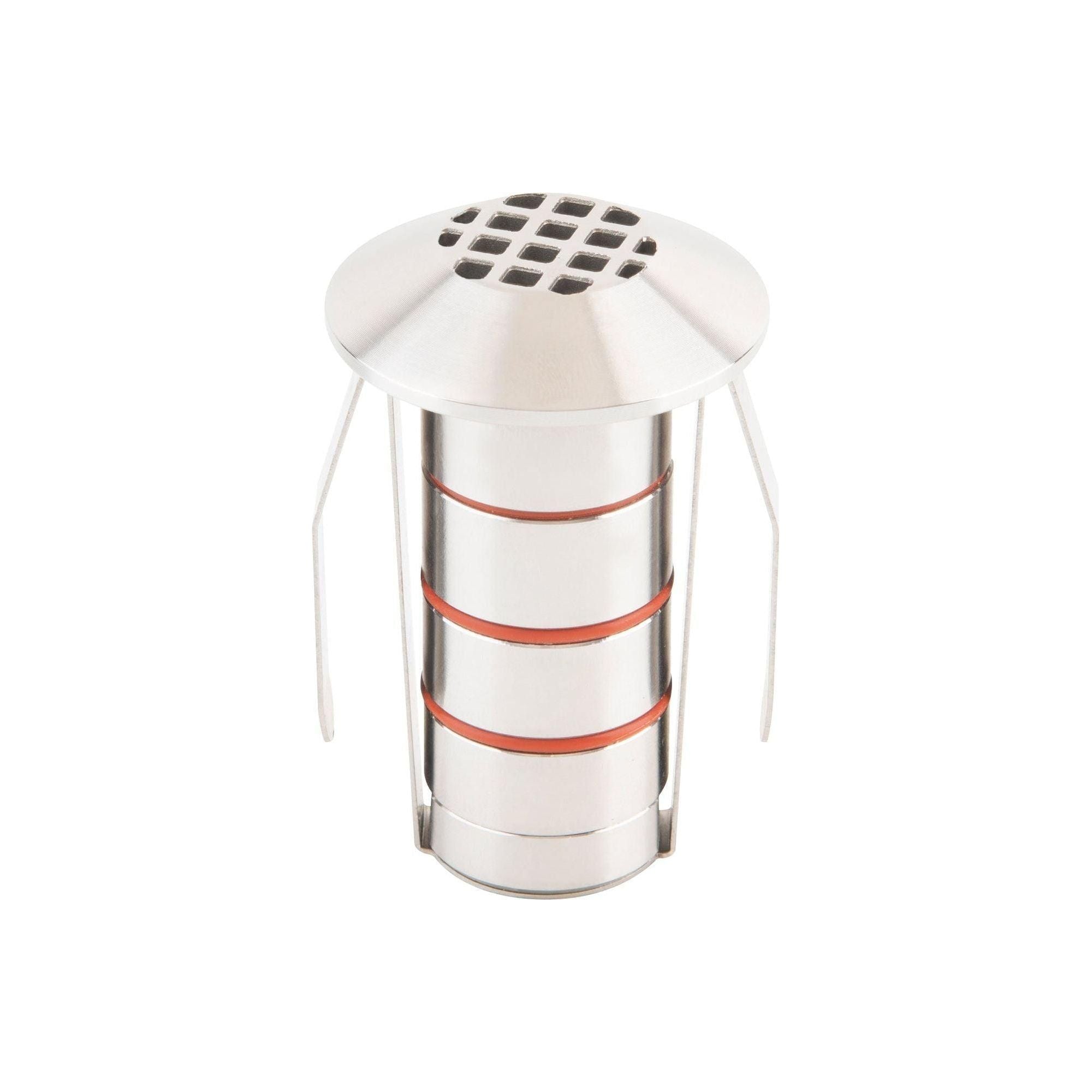 WAC Lighting - LED 1" 12V Round Beveled Top Inground Indicator Light with Hex Louver - Lights Canada