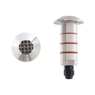 WAC Lighting - LED 1" 12V Round Beveled Top Inground Indicator Light with Hex Louver - Lights Canada