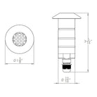 WAC Lighting - LED 1" 12V Round Beveled Top Inground Indicator Light with Hex Louver - Lights Canada