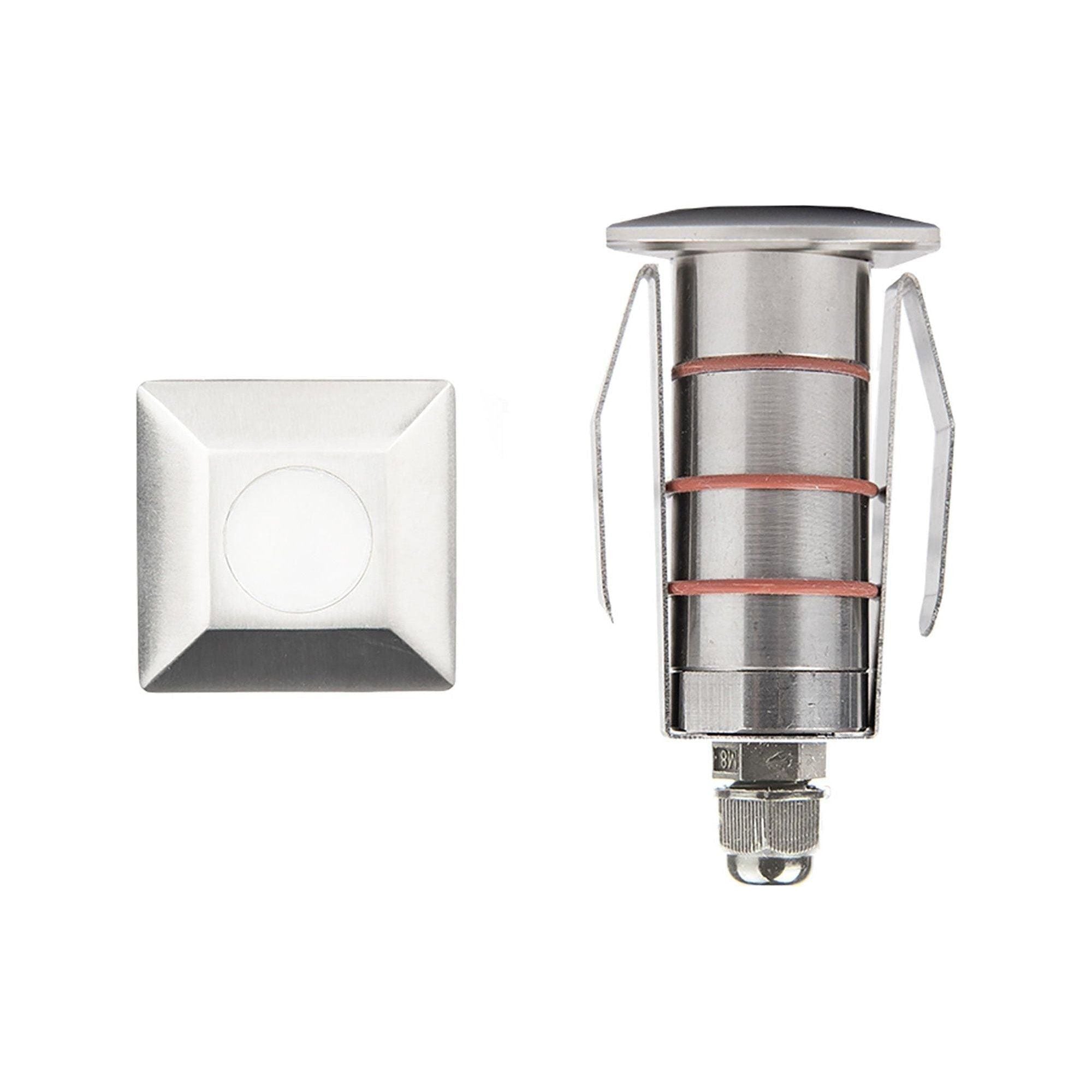 WAC Lighting - LED 1" 12V Square Beveled Top Inground Indicator Light - Lights Canada