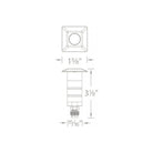 WAC Lighting - LED 1" 12V Square Beveled Top Inground Indicator Light - Lights Canada