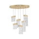 Carolina Chandelier Gold Leaf