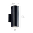 Kichler - Cylinder 3000K LED Outdoor Wall Light - Lights Canada