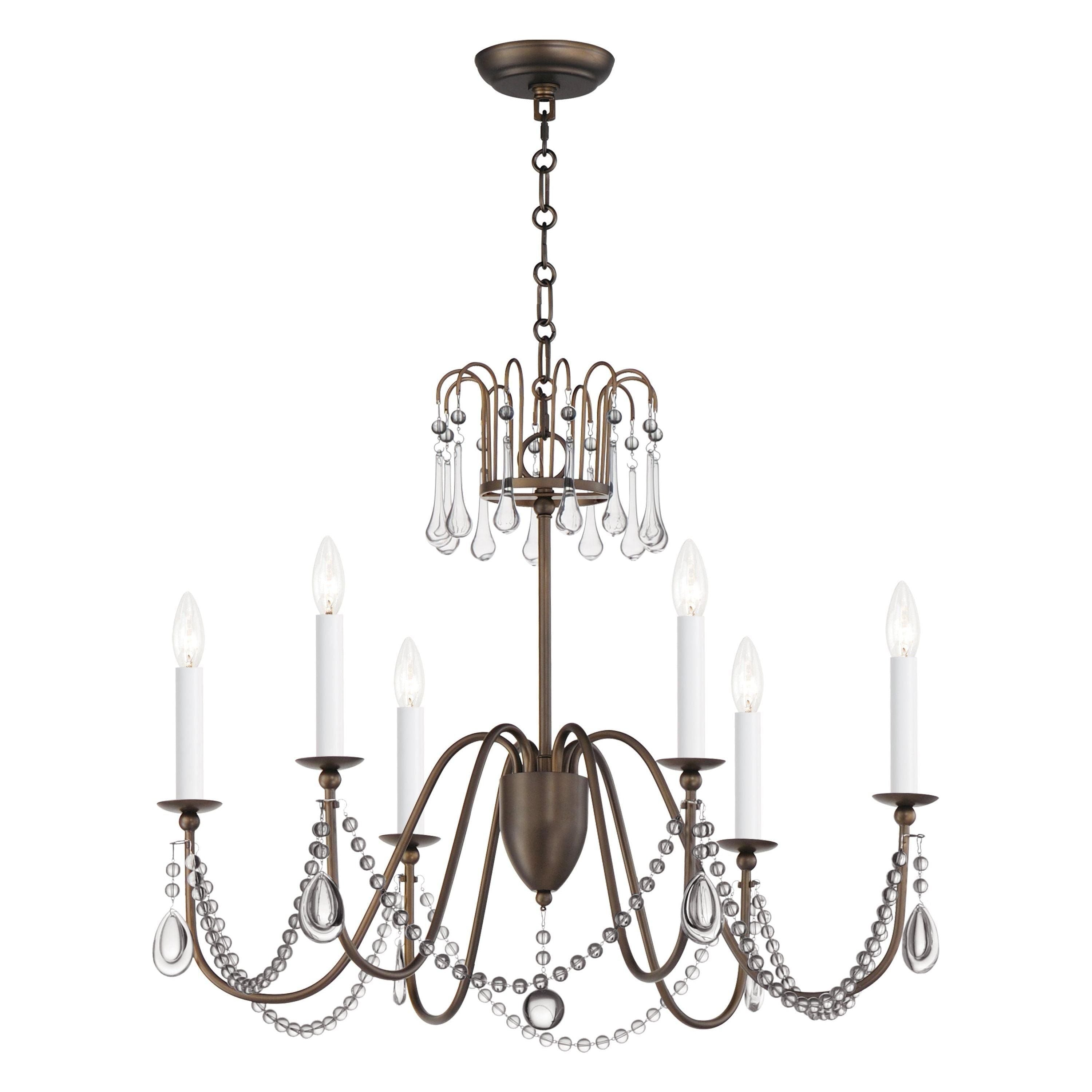 Maxim Lighting - Plumette 6-Light Chandelier with Crystal - Lights Canada