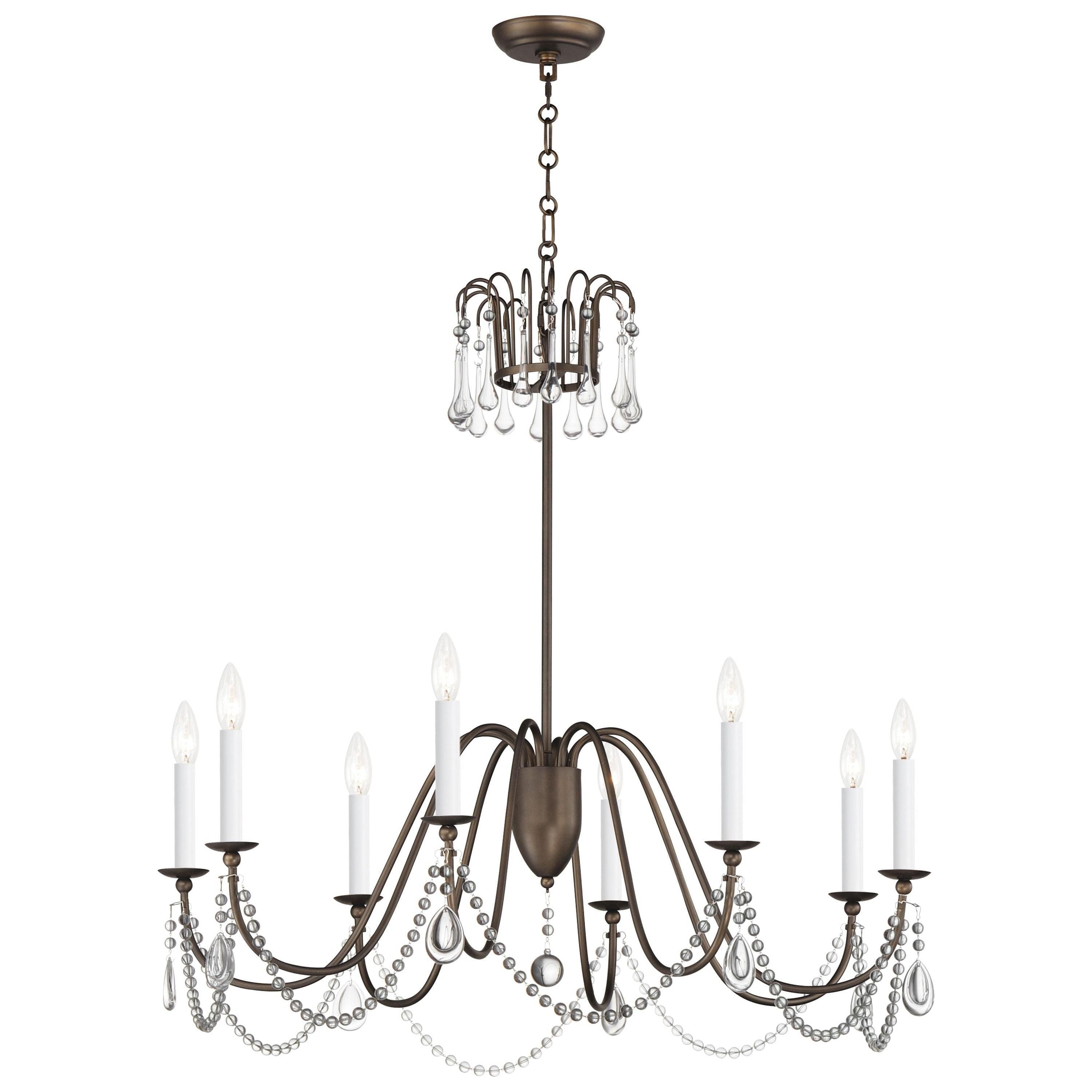 Maxim Lighting - Plumette 8-Light Chandelier with Crystal - Lights Canada