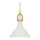 Lumi 13" White Plaster Pendant
