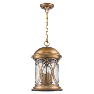 Lincoln Outdoor Pendant Antique Brass
